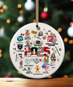 Notable Events 2025 Christmas Ornament PNG, Major Events Commemorative Png