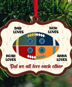 Personalized Gifts For Family Christmas Ornament Custom American Football Team