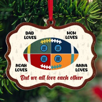 Personalized Gifts For Family Christmas Ornament Custom American Football Team