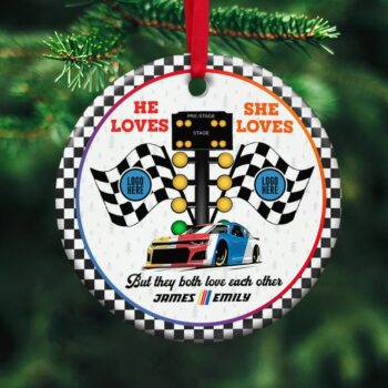 Personalized Gifts For Couple Christmas Ornament Racing Fans