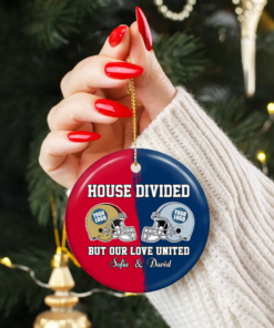 Personalized Gifts For American Football Lovers Family Christmas Ornament