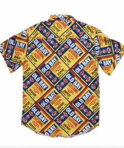 Flat OLD BAY Can Pattern / Hawaiian Shirt