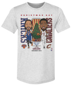 2025 National Basketball Association Christmas Day Match Up Knicks Vs. Cavaliers T-Shirt