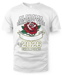 Alabama Crimson Tide Rose Bowl Champions T-Shirt 2026