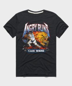 Angry Runs 2025 Tennessee Titans Cam Ward T-Shirt