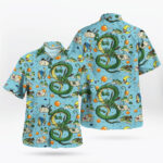 Aqua Blue Shenron Dragon Ball Z Hawaiian Shirt