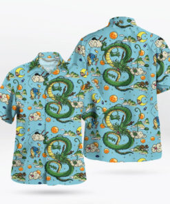 Aqua Blue Shenron Dragon Ball Z Hawaiian Shirt