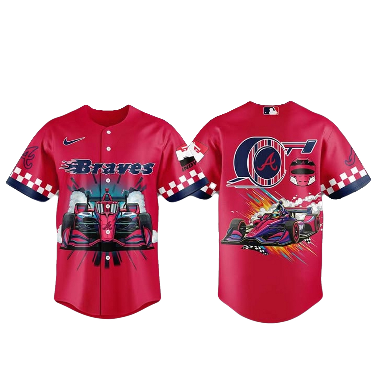 Atlanta Braves x F1 Indycar Baseball Jersey Atlanta Braves x F1 Indycar Baseball Jersey