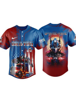 Atlanta Braves x Transformers Optimus Prime Baseball Jersey
