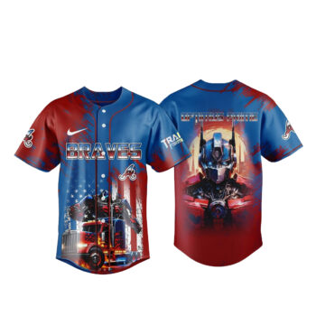 Atlanta Braves x Transformers Optimus Prime Baseball Jersey