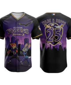 Baltimore Ravens Zootopia 2 Wilde Hopps Baseball Jersey 2025