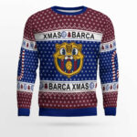 Barcelona Soccer Team Ugly Christmas Sweater 2025