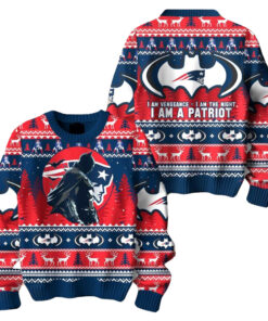 Batman I Am A Patriot Football Ugly Sweater 2025