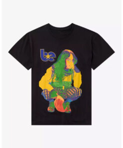 Billie Eilish Color Pop Crouching Portrait T-Shirt