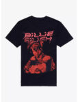Billie Eilish Red Portrait Boyfriend Fit Girls T-Shirt