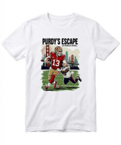 Brock Purdy Escape San Francisco 49ers vs Chicago Bears T-Shirt