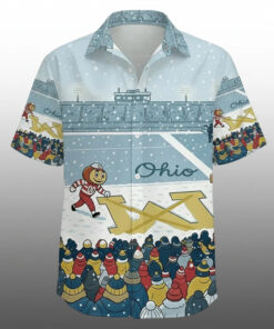 Brutus Buckeye Ohio Snow Michigan Rivalry Hawaiian Shirt