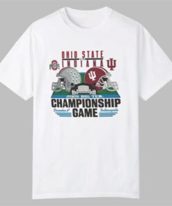Buckeyes Vs Hoosiers 2025 Big Ten Championship Game Helmet December 6th Indianapolis T-Shirt