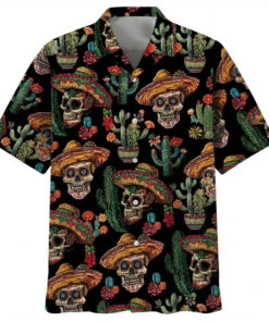 Cactus Skull Hawaiian Shirt