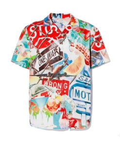 Casablanca Paris Graphic Hawaiian Shirt