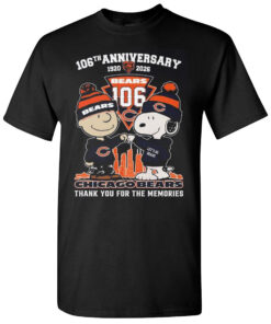 Snoopy X Chicago Bears 106th Anniversary 1920-2026 Thank You For The Memories Shirt