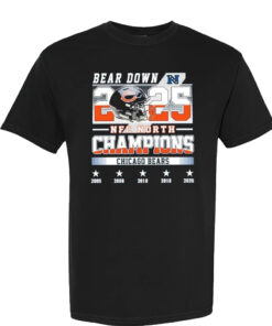 Chicago Bears 2025 NFC North Champions Bear Down T-Shirt