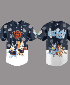 Chicago Bears Bluey And Christmas Day Celebrate 2025 Baseball Jersey
