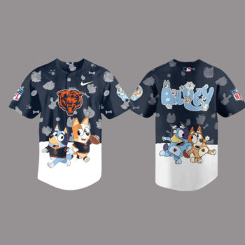 Chicago Bears Bluey And Christmas Day Celebrate 2025 Baseball Jersey