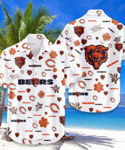 Chicago Bears Hawaiian Shirt Tropical Beach