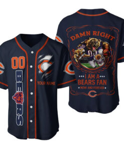 Chicago Bears Personalized Baseball Jersey