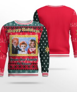 Chucky Happy Holidays From Our Family to Yours Ugly Sweater 2025