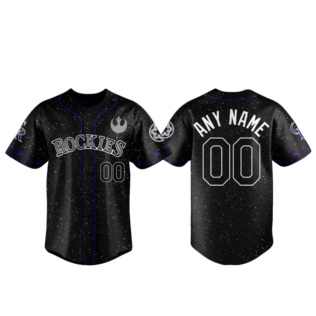 Colorado Rockies 2026 Star Wars Night Custom Name Baseball Jersey Colorado Rockies 2026 Star Wars Night Custom Name Baseball Jersey