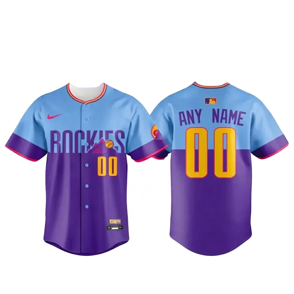 Colorado Rockies Purple-Light Baseball Jersey Colorado Rockies Purple-Light Baseball Jersey