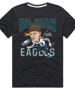 Cooper DeJean Charcoal Philadelphia Eagles Caricature Player Graphic T-Shirt