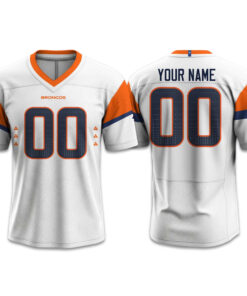 Custom Denver Broncos Summit White Football Jersey