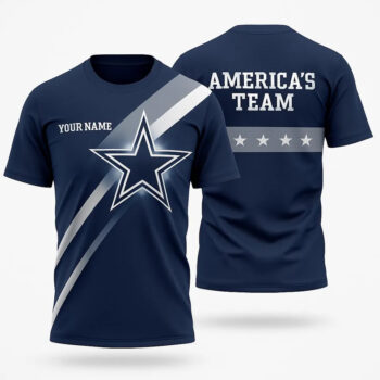 Custom Name Dallas Cowboys Fan America's Team Football T-Shirt