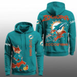 Custom Name Miami Dolphins Football Zootopia 2025 Hoodie