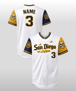 Custom Name and Number San Diego Padres City Connect Dia De Los Muertos 1990 Baseball Jersey