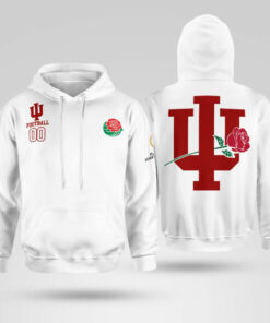 Custom Number Indiana Hoosiers Football Rose Bowl Game Hoodie