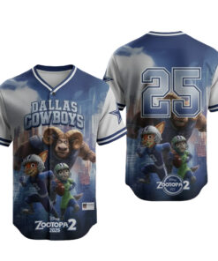 Dallas Cowboys x Zootopia 2 Wilde Hopps Baseball Jersey 2025