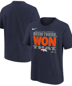 Denver Broncos 2025 AFC West Division Champions Locker Room Trophy Collection T-Shirt