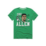 Eric Allen Kelly Green Philadelphia Eagles Player Graphic T-Shirt