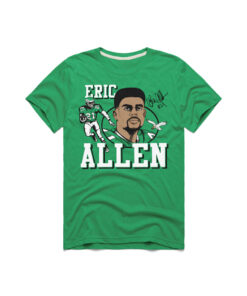 Eric Allen Kelly Green Philadelphia Eagles Player Graphic T-Shirt