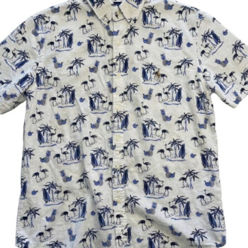 Flamingo Pineapple Surfboard Camp Hawaiian Shirt