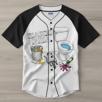 Funny Drunk Raccoon Trashed Panda 2025 Baseball Jersey