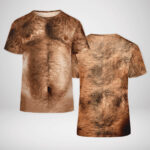 Funny Hairy Chest Muscle 3D T-Shirt