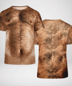 Funny Hairy Chest Muscle 3D T-Shirt