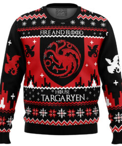 Game of Thrones House Targaryen Ugly Christmas Sweater 2025