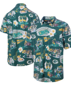 Green Bay Packers Scenic Hawaiian Shirt-Green