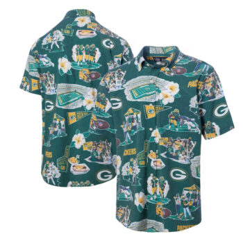 Green Bay Packers Scenic Hawaiian Shirt-Green
